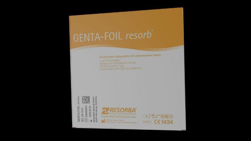 Матеріал колагеновий, плівка GENTA-FOIL resorb з гентаміцином 10смх 10см
